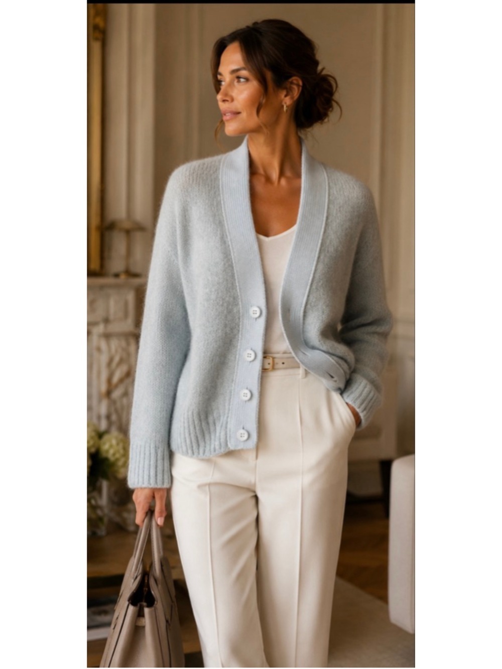 New Forte Forte Light Blue Knit Cardigan S
